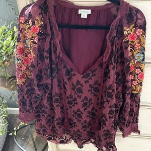 Sundance Catalog Women’s Blouse Size XL Embroidery